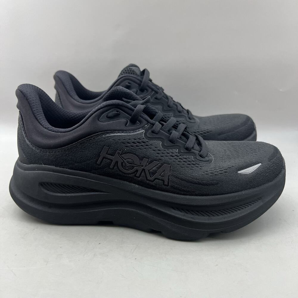 Hoka One One Bondi 9 Running Shoes Women Size 9 D Black Comfort Cushion Sneakers